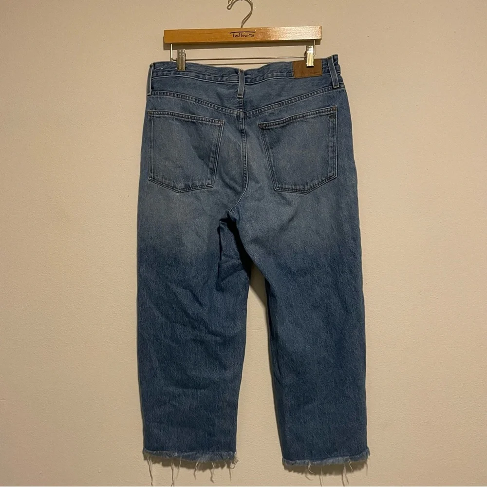 Madewell The Slouchy Boyjean Light-washed Distressed Jeans, Size 30